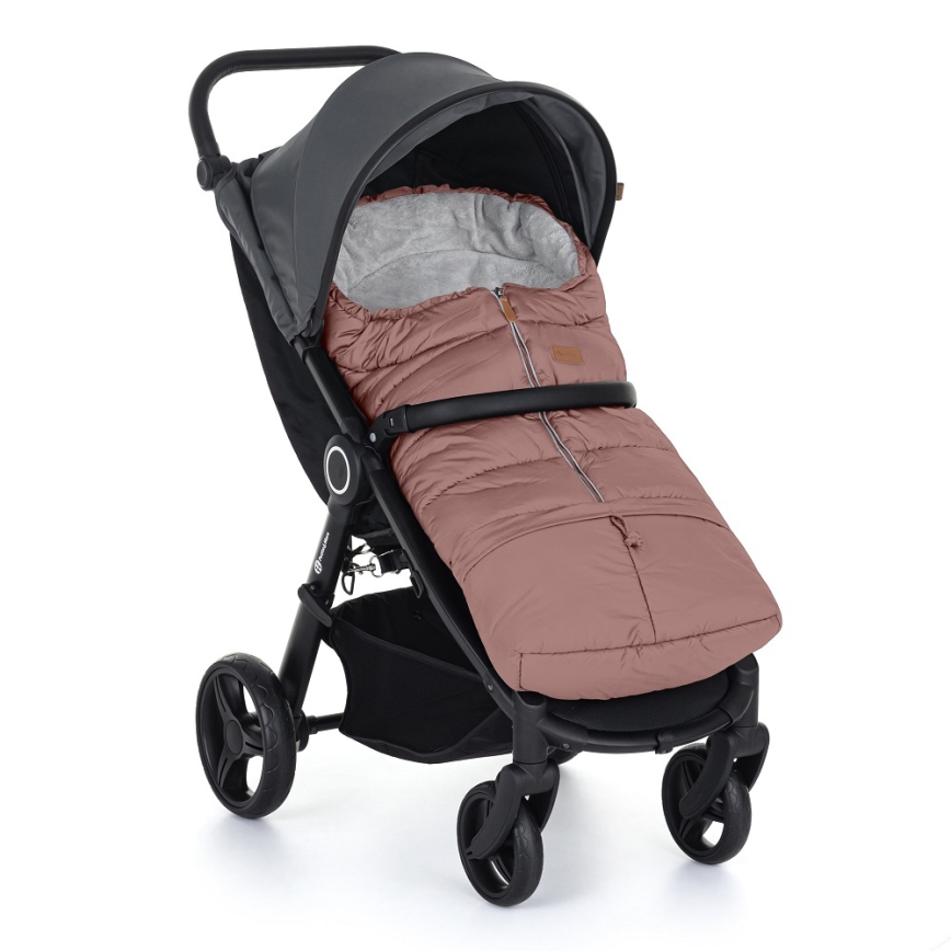 PETITE&MARS - SET Baby footmuff 3in1 JIBOT + hand muffs for a stroller JASIE pink