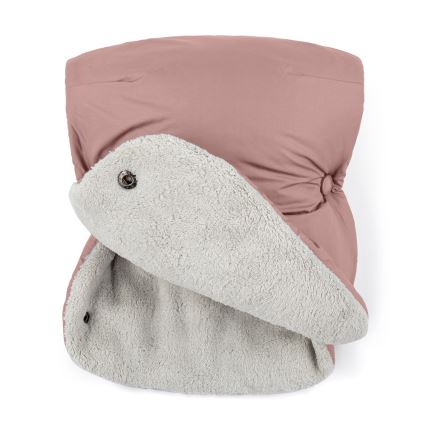 PETITE&MARS - SET Baby footmuff 3in1 JIBOT + hand muffs for a stroller JASIE pink