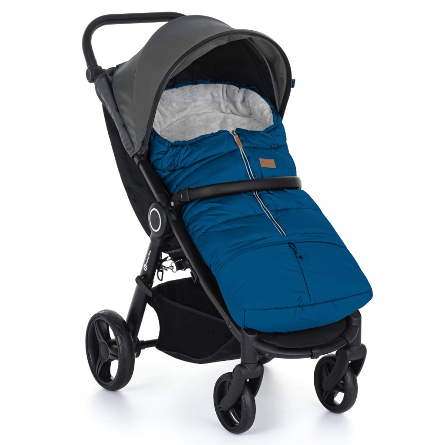 PETITE&MARS - SET Baby footmuff 3in1 JIBOT + stroller hand muff blue