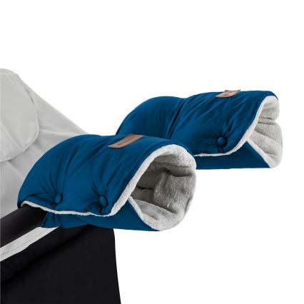 PETITE&MARS - SET Baby footmuff 3in1 JIBOT + stroller hand muff blue