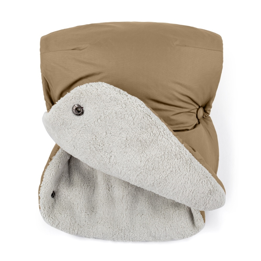 PETITE&MARS - SET Baby footmuff 3in1 JIBOT + stroller hand muff brown