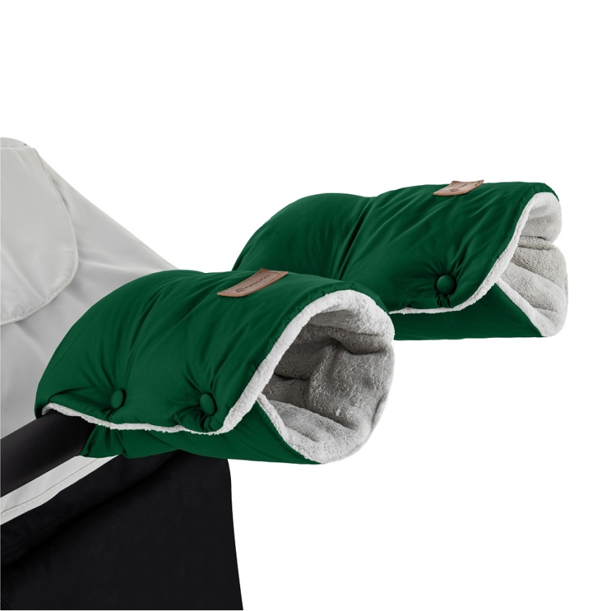PETITE&MARS - SET Baby footmuff 3in1 JIBOT + stroller hand muff green