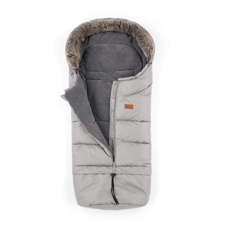 PETITE&MARS-SET Baby footmuff 4in1 ARCTIC + stroller hand muffs FURRY Champagne Shower