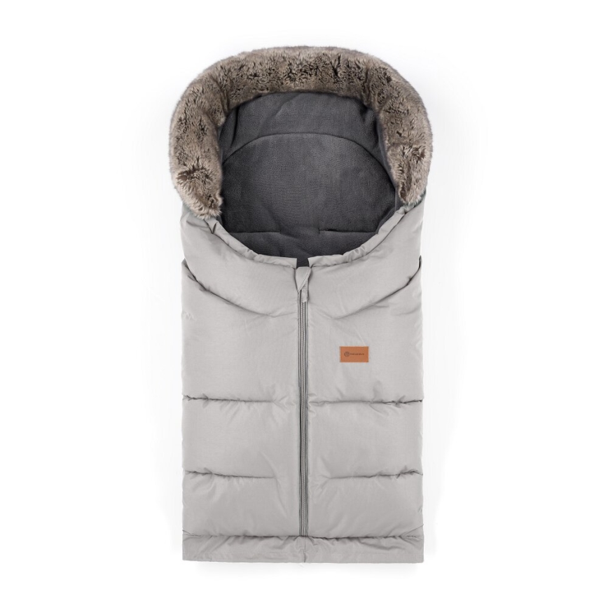 PETITE&MARS-SET Baby footmuff 4in1 ARCTIC + stroller hand muffs FURRY Champagne Shower