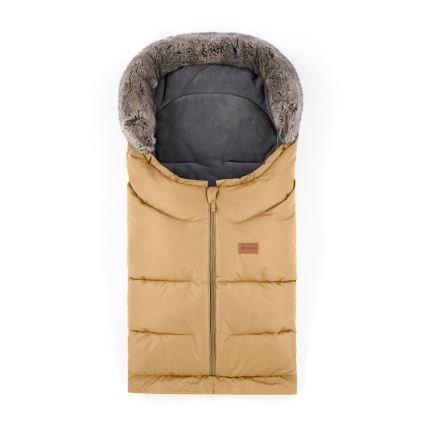 PETITE&MARS - SET Baby footmuff 4in1 ARCTIC + stroller hand muffs FURRY Elegant Caramel