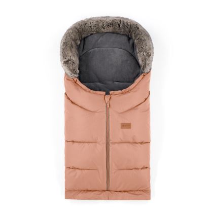 PETITE&MARS - SET Baby footmuff 4in1 ARCTIC + stroller hand muffs FURRY Pastel Peach