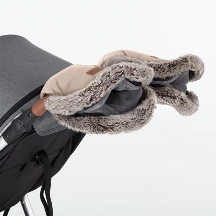PETITE&MARS - SET Baby footmuff 4in1 ARCTIC + stroller hand muffs FURRY Rose Petal