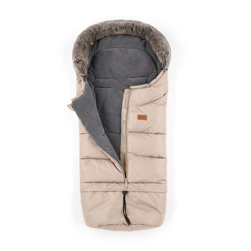 PETITE&MARS - SET Baby footmuff 4in1 ARCTIC + stroller hand muffs FURRY Rose Petal
