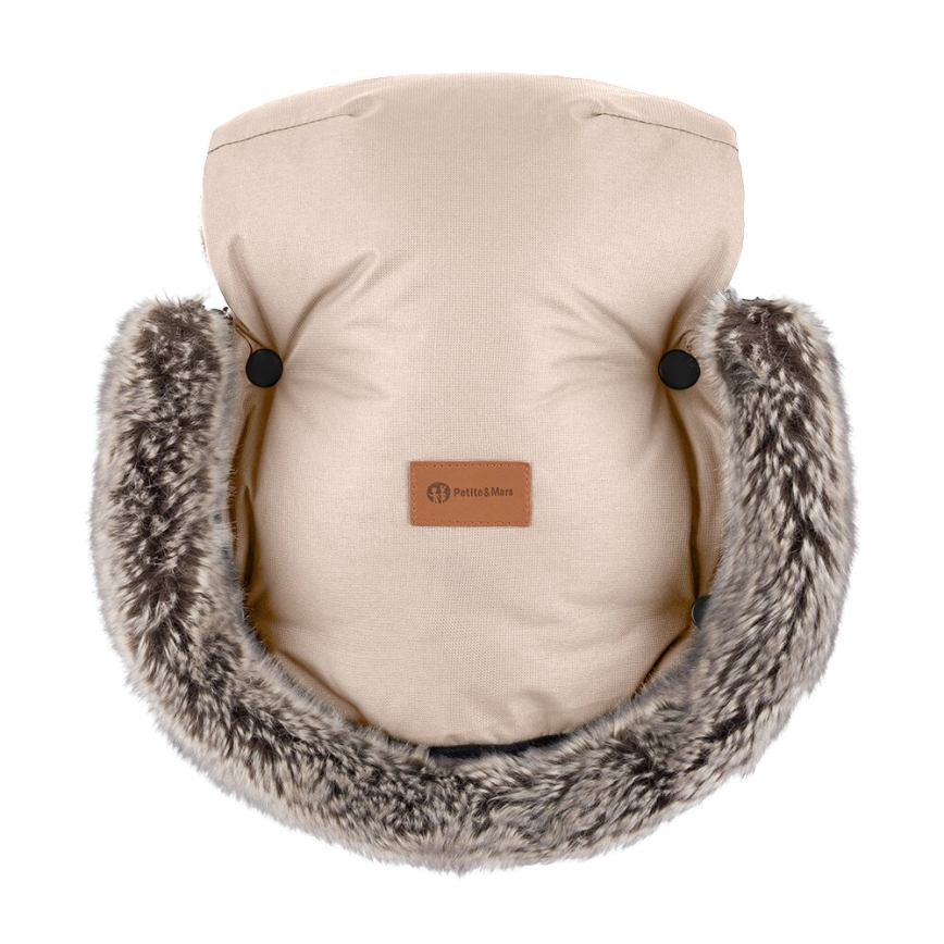 PETITE&MARS - SET Baby footmuff 4in1 ARCTIC + stroller hand muffs FURRY Rose Petal