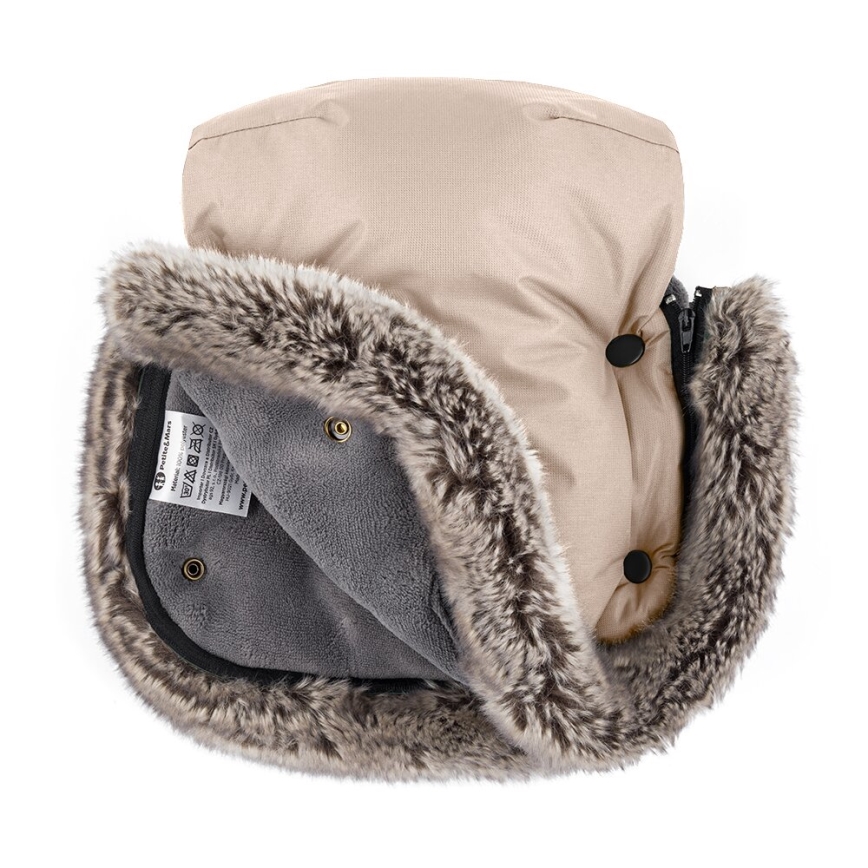 PETITE&MARS - SET Baby footmuff 4in1 ARCTIC + stroller hand muffs FURRY Rose Petal