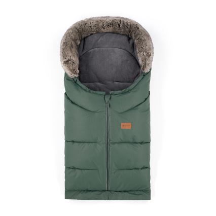 PETITE&MARS - SET Baby footmuff 4in1 ARCTIC + stroller hand muffs FURRY Veritable Khaki