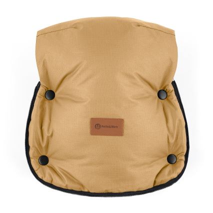 PETITE&MARS - SET Baby footmuff 4in1 COMFY + stroller hand muffs FURRY Elegant Caramel
