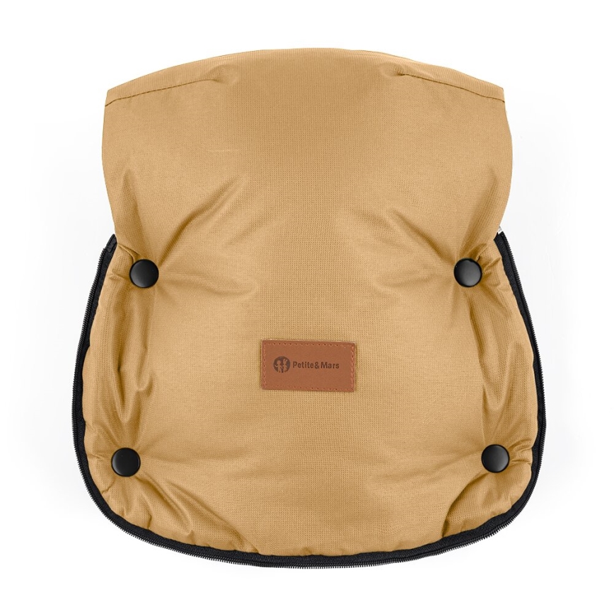 PETITE&MARS - SET Baby footmuff 4in1 COMFY + stroller hand muffs FURRY Elegant Caramel
