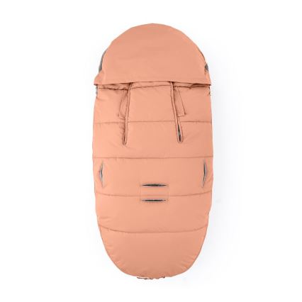 PETITE&MARS - SET Baby footmuff 4in1 COMFY + stroller hand muffs FURRY Pastel Peach