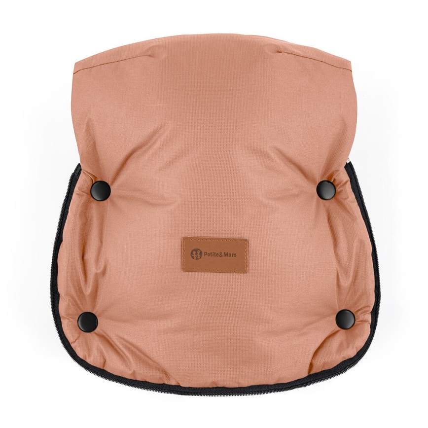 PETITE&MARS - SET Baby footmuff 4in1 COMFY + stroller hand muffs FURRY Pastel Peach
