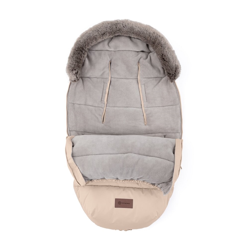 PETITE&MARS - SET Baby footmuff 4in1 COMFY + stroller hand muffs FURRY Rose Petal