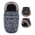 PETITE&MARS - SET Baby footmuff 4in1 COMFY Stylish Beauty + stroller hand muffs FURRY Forever Black