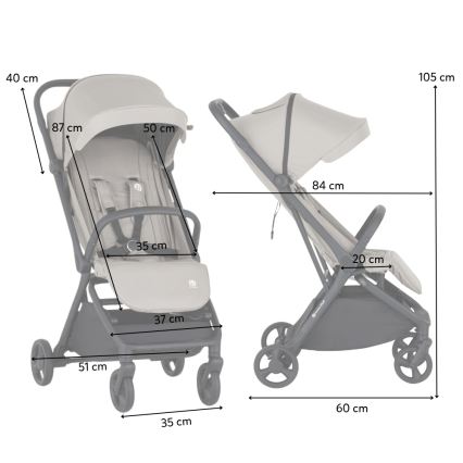 PETITE&MARS - Sport Stroller FLIP Tan Beige