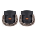 PETITE&MARS - Stroller hand muffs FURRY Forever Black