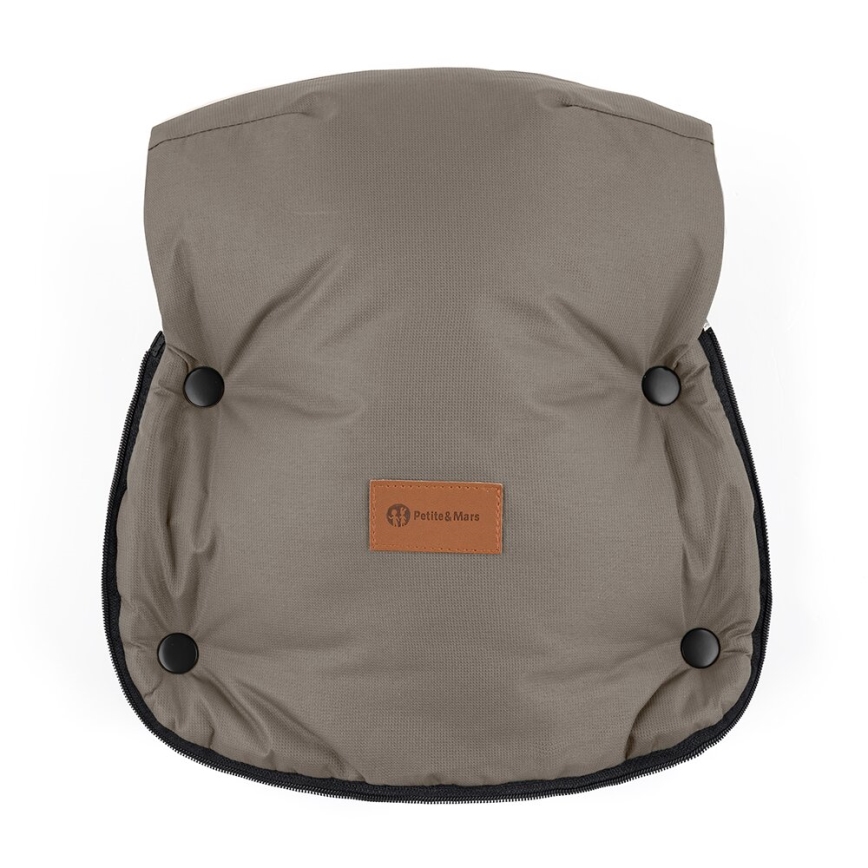 PETITE&MARS - Stroller hand muffs FURRY Mocha Mousse