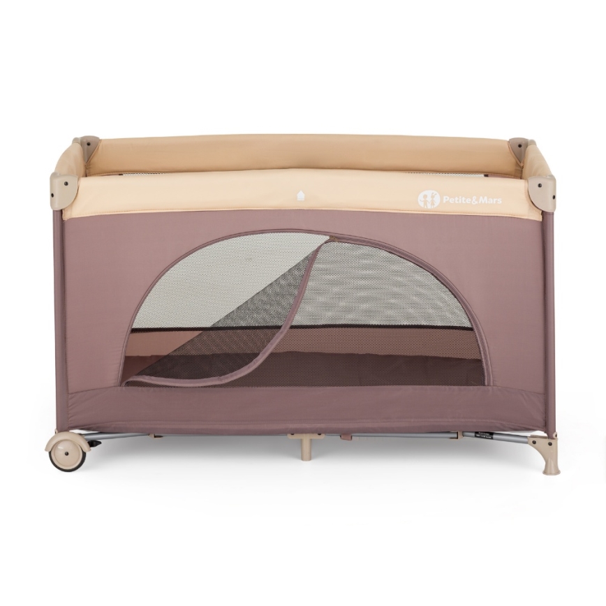PETITE&MARS - Travel Cot NYJA Elegant Dreamlines Mocha