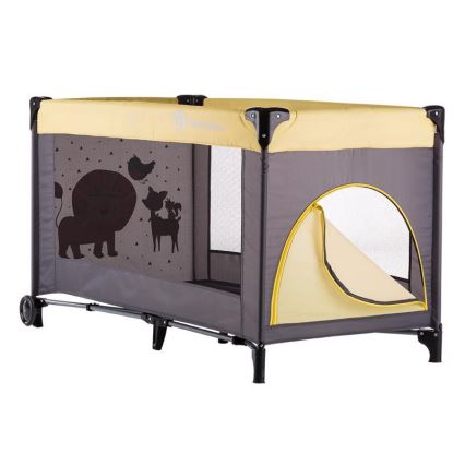 PETITE&MARS - Travel crib KOOT-LION yellow