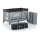 PETITE&MARS - Travel crib NYJA TEDDY FRIEND COAL grey/black