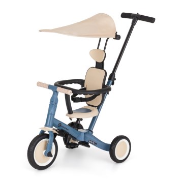 PETITE&MARS - TURBO PLUS 5-in-1 Children's Tricycle, Ocean Blue