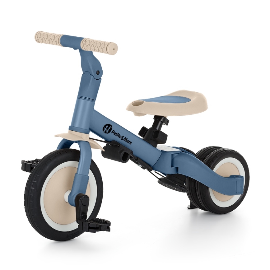 PETITE&MARS - TURBO PLUS 5-in-1 Children's Tricycle, Ocean Blue