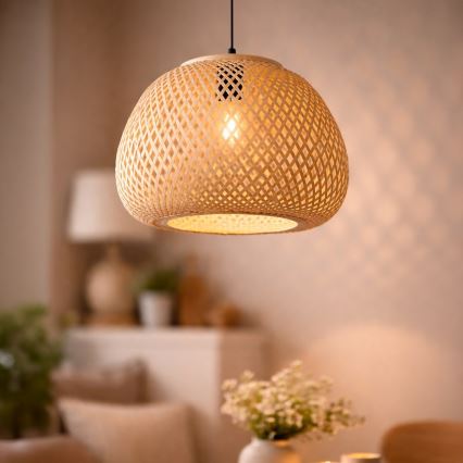 PETRA Cable Pendant Lamp 1xE27/15W/230V, Bamboo
