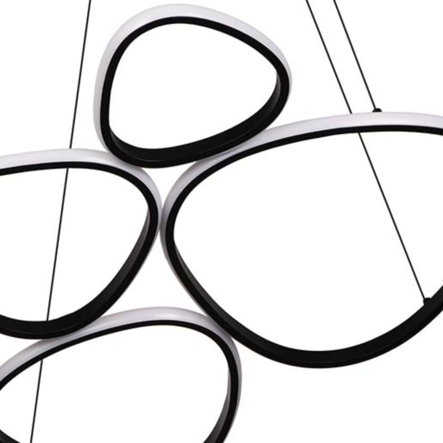 PETRA LED Cable-Suspended Chandelier, LED/58W/230V 4000K, Black