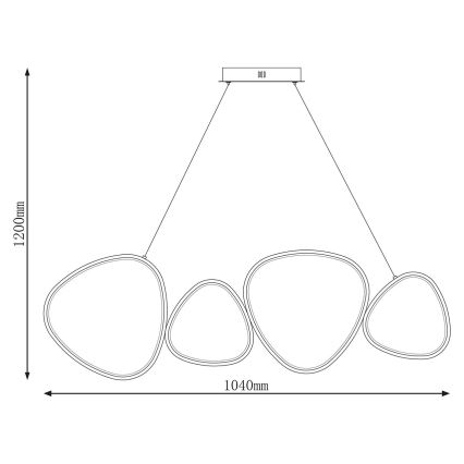 PETRA LED cable-suspended pendant LED/48W/230V 4000K black