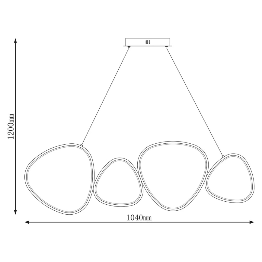 PETRA LED cable-suspended pendant LED/48W/230V 4000K black