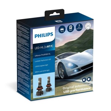 Philips 11362U91X2 - SET 2x LED Car bulb Ultinon 9100 H11 PGJ19-2/13,2W/12/24V 5800K