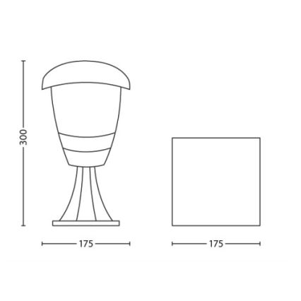 Philips - Garden lamp 1xE27/60W/230V