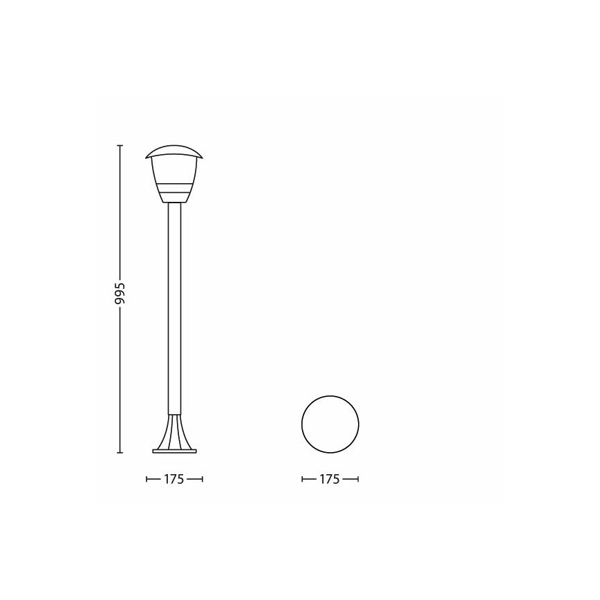 Philips 15383/30/16 - Outdoor lamp MYGARDEN CREEK 1xE27/60W/230V black