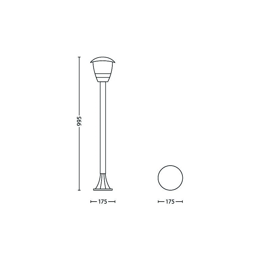 Philips - Outdoor lamp 1xE27/60W/230V