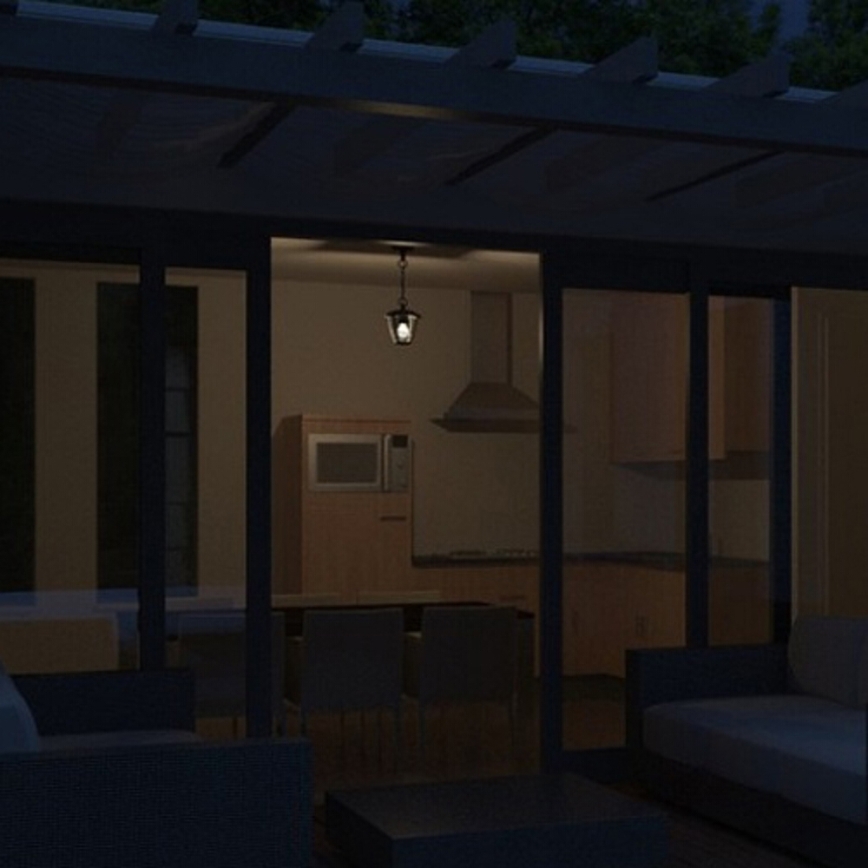Philips - Outdoor pendant chandelier 1xE27/60W/230V black IP44