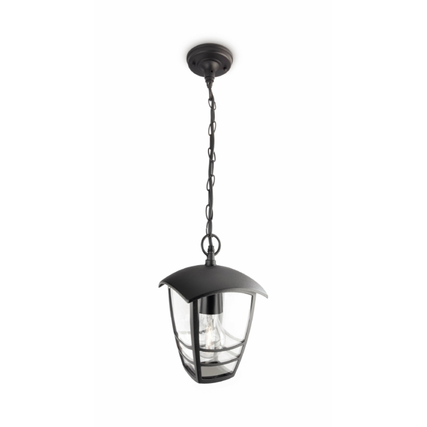 Philips - Outdoor pendant chandelier 1xE27/60W/230V black IP44