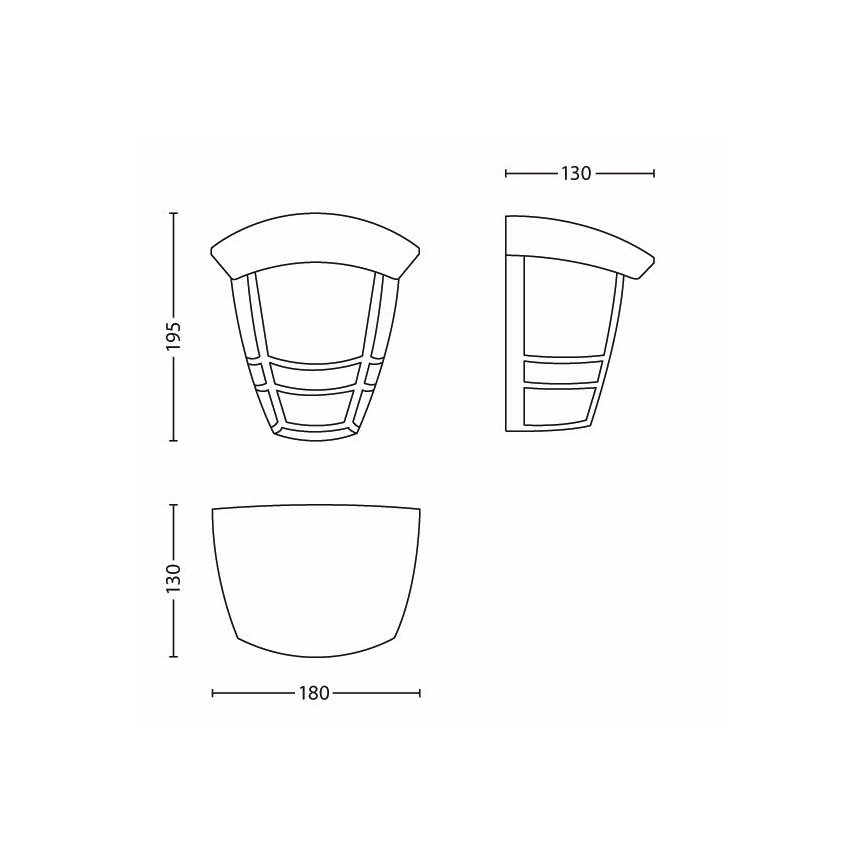Philips - Outdoor wall light 1xE27/60W/230V IP44