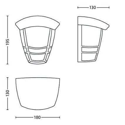 Philips - Outdoor wall light E27/60W/230V