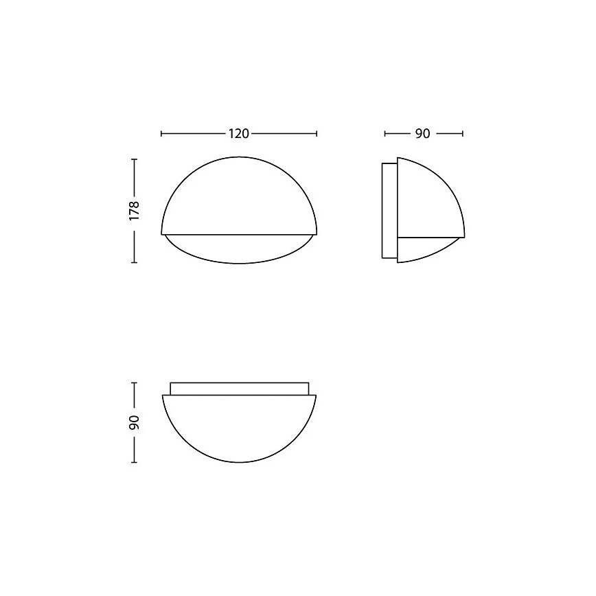 Philips - LED outdoor lighting 1xLED/3W/230V IP44