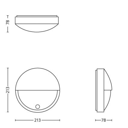 Philips - LED outdoor light with a sensor LED/6W IP44