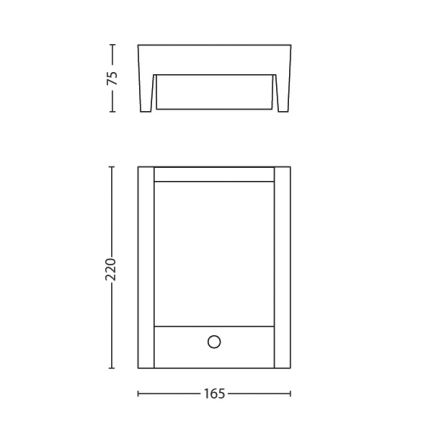 Philips - LED Outdoor wall light with a sensor LED/6W 2700K IP44