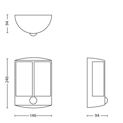Philips - LED outdoor light with a sensor LED/6W IP44