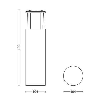 Philips - LED outdoor lamp 1xLED/6W/230V IP44