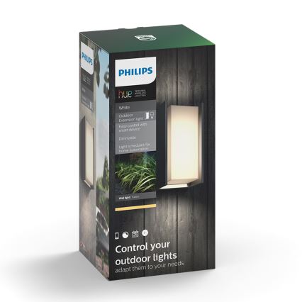 Philips 16472/93/P0 - LED Dimmable outdoor wall light HUE TURACO 1xE27/9,5W/230V