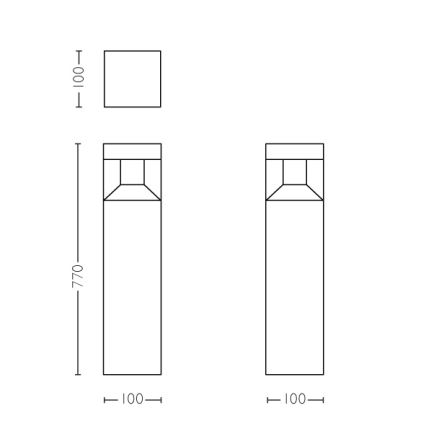 Philips - LED outdoor column light LED/8W IP44
