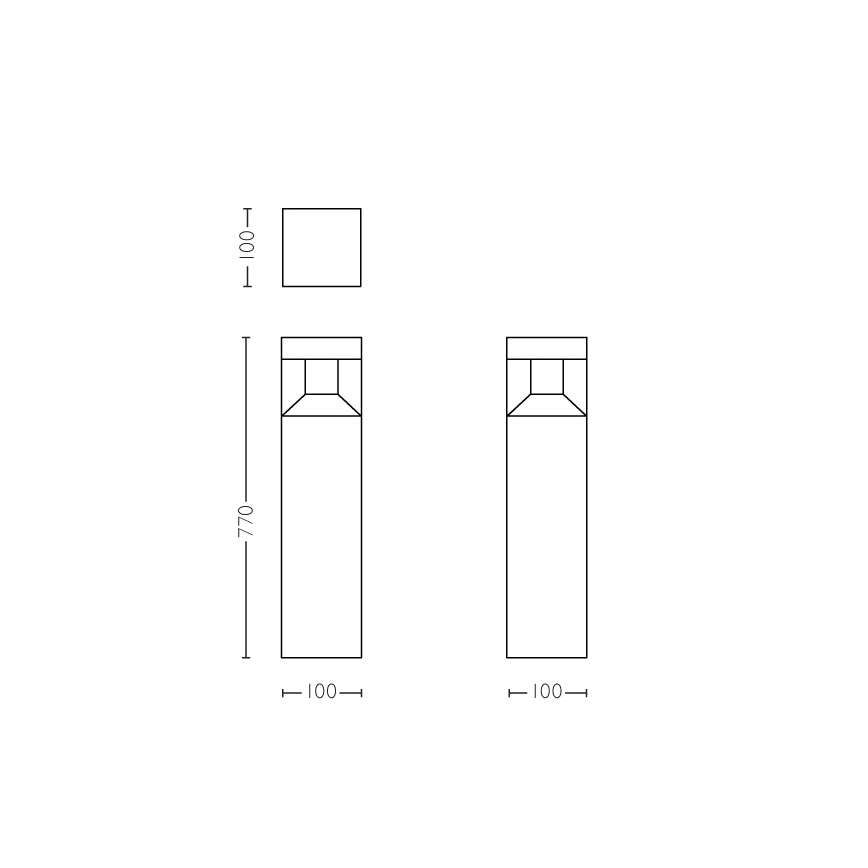 Philips - LED outdoor column light LED/8W IP44
