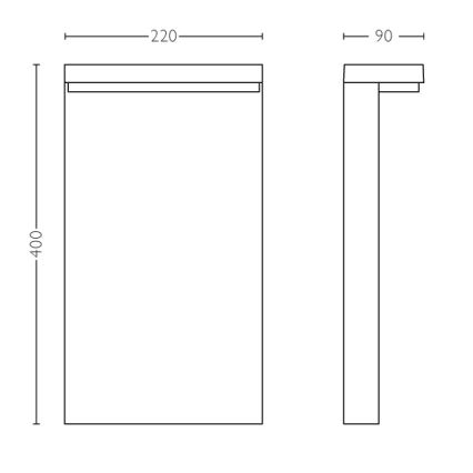 Philips - LED Outdoor lamp 2xLED/4,5W/230V 2700K IP44
